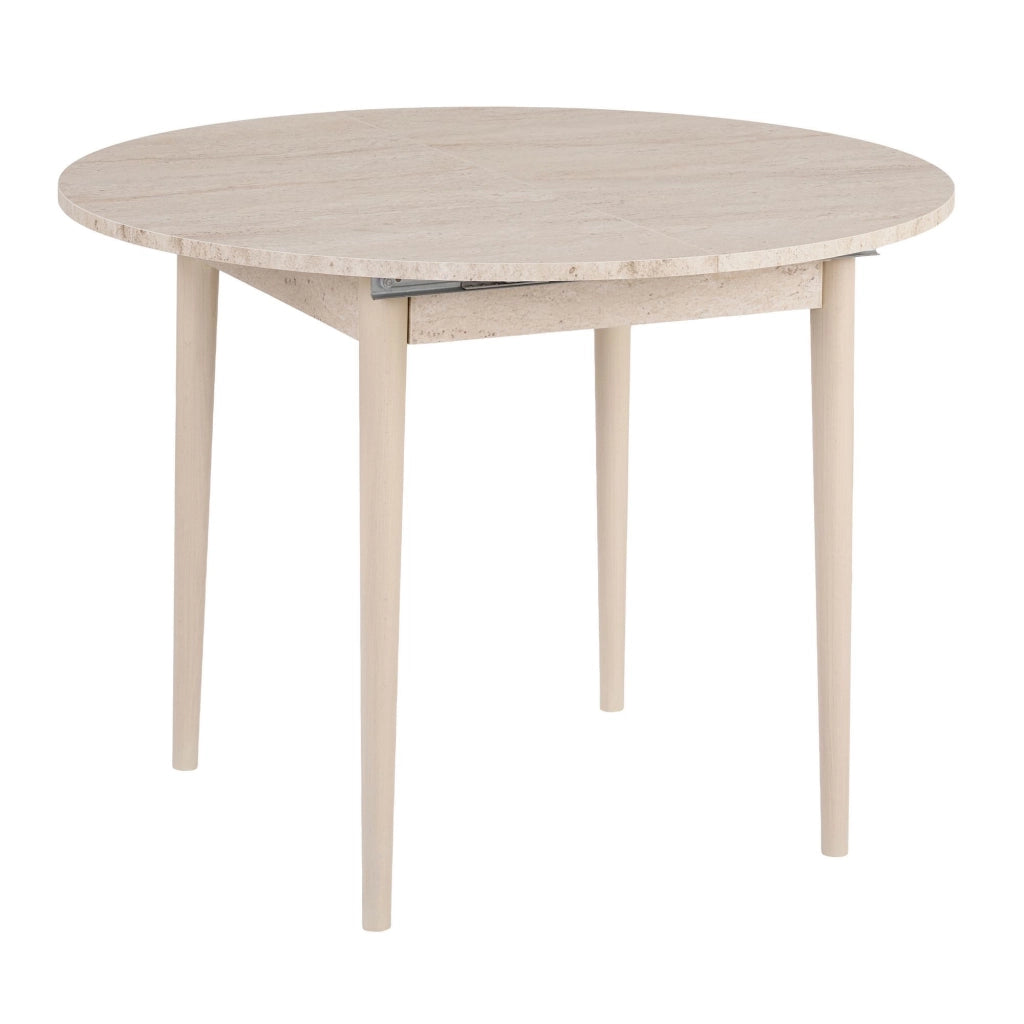 Tavolo da pranzo allungabile in legno "Viona" 100 x 100 x 75 cm - Travertino