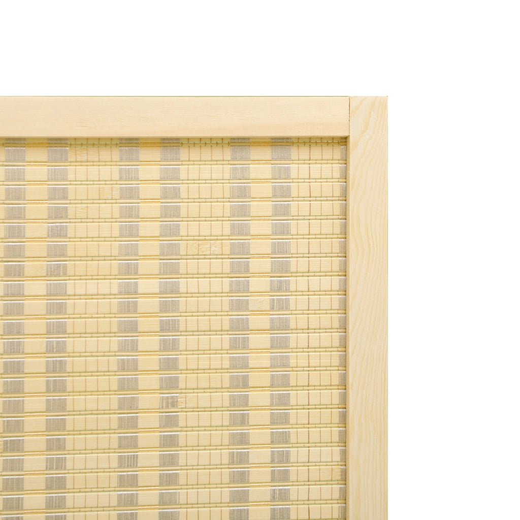 Paravento Pieghevole 4 Ante ¨C Xylo ¨C Legno Bamb¨´ Naturale 180cm Stile Boho
