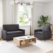 Set di divani 2 pcs Grigio Scuro Poliestere 3417049