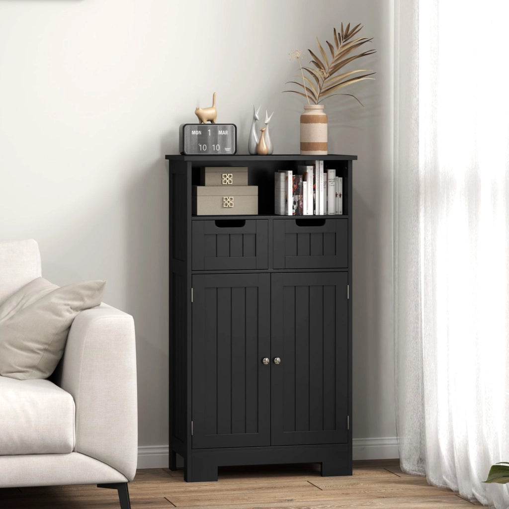 Mobile Bagno Sottolavabo con Ante e Cassetti ¨C Minimal ¨C Nero