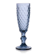 CALICE FLUTE DIAMANTE DA 140 CC IN COLORE BLU