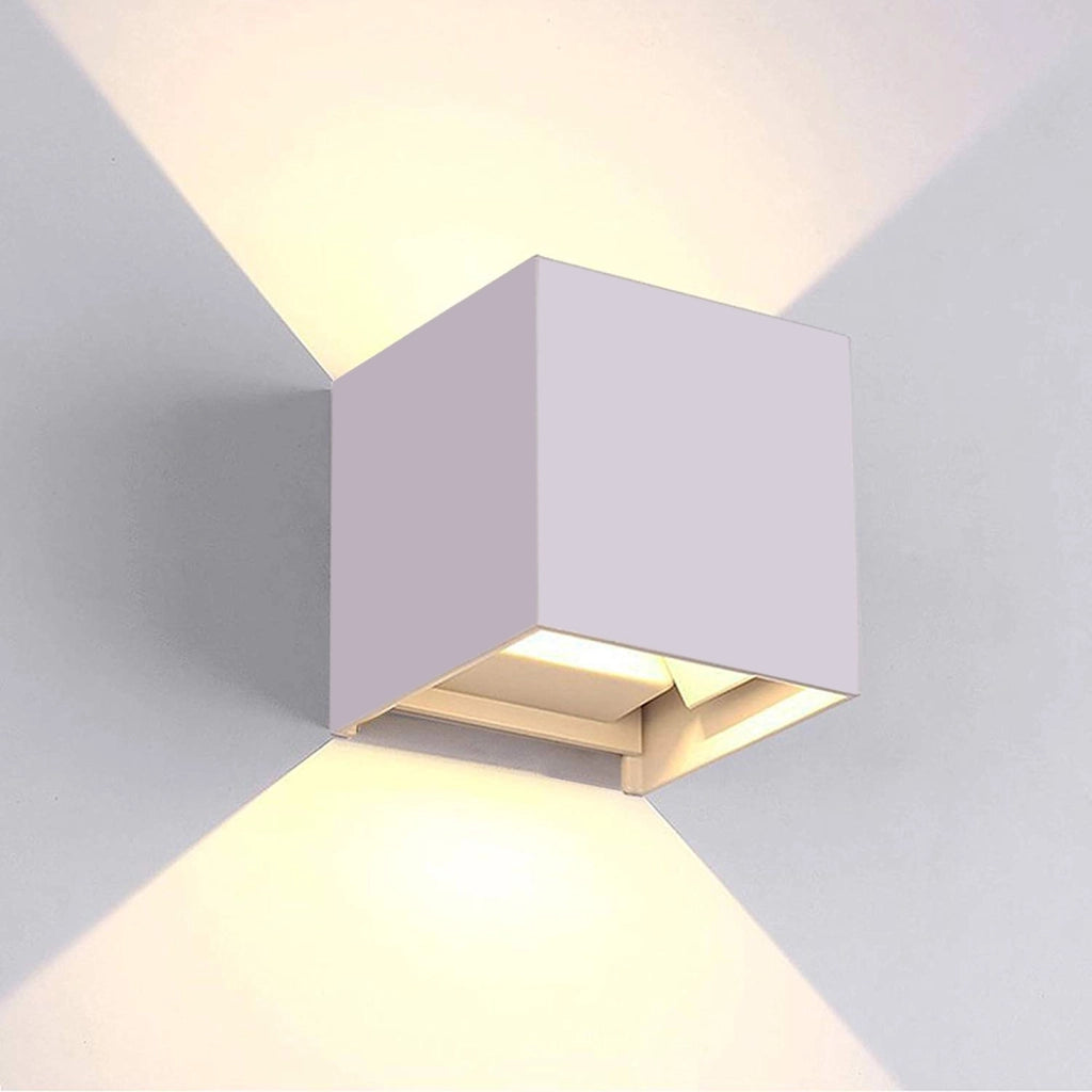12W Applique LED parete muro impermeabile doppio fascio luce regolabile IP65 giardino facciate 230V BIANCO 3000K