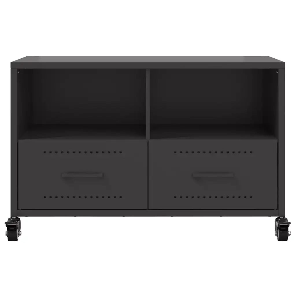 Mobile TV | Armadietto TV | Mobile Porta TV Nero 68x39x43,5 cm in Acciaio