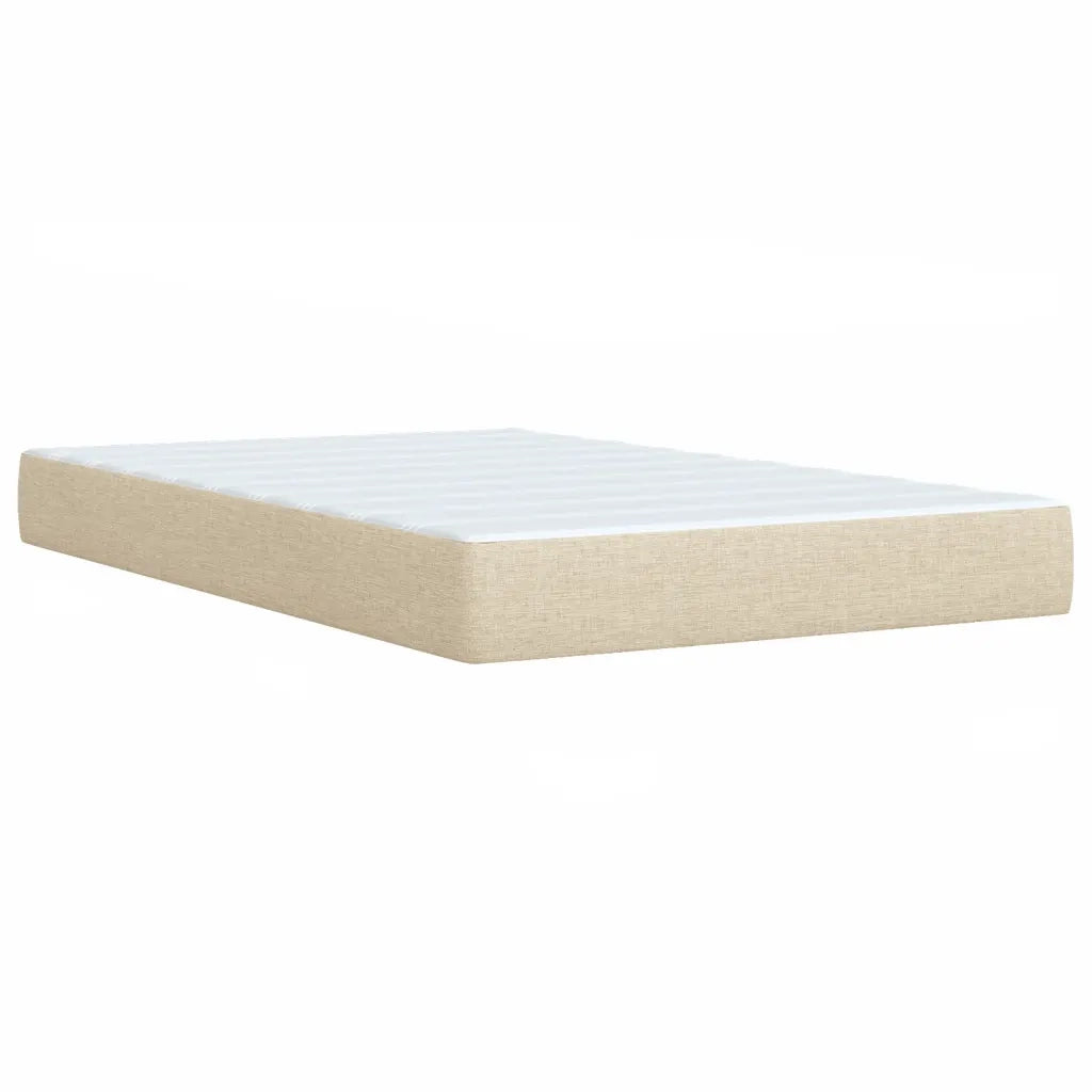 Giroletto a Molle con Materasso Crema 120x190 cm in Tessuto 3285121
