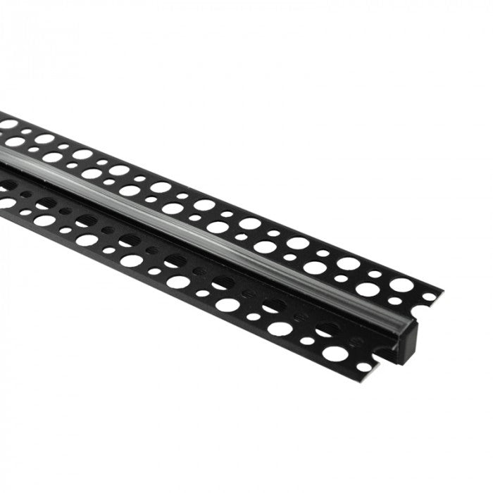 Profilo LED GPW01 incasso nero diffusore trasparente 1m