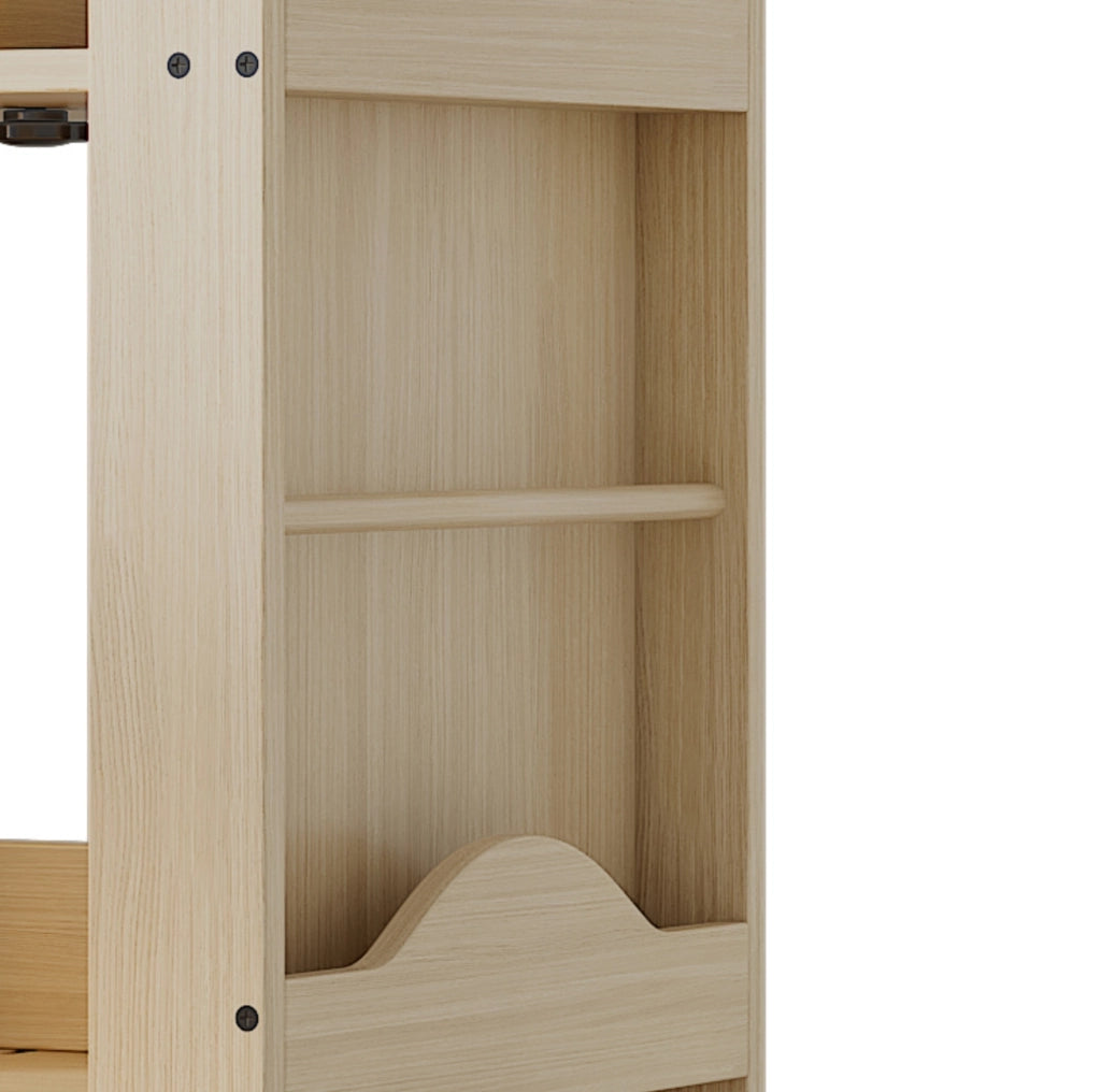 Libreria girevole a 360° multifunzione in MDF colore naturale