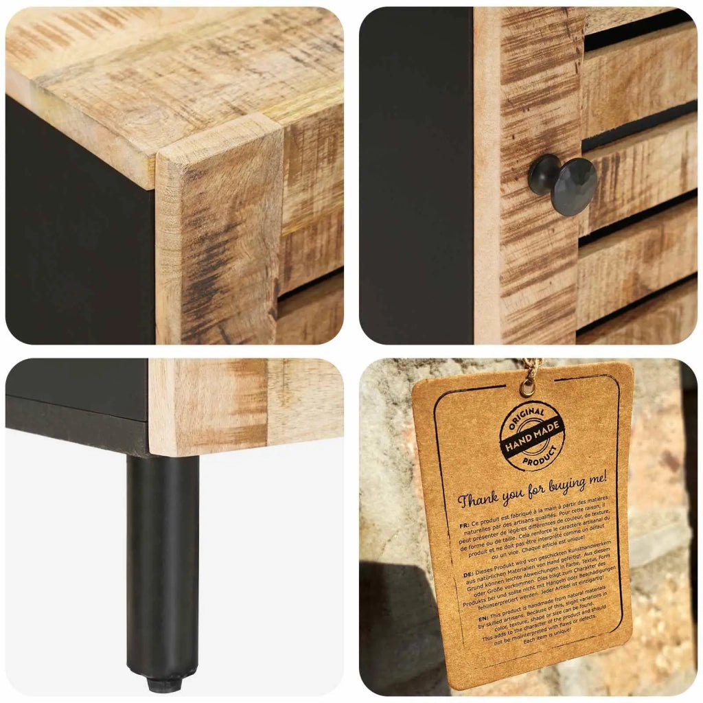 Mobile da Bagno con porta Marrone e Nero 38 x 33,5 x 58 cm 4018865