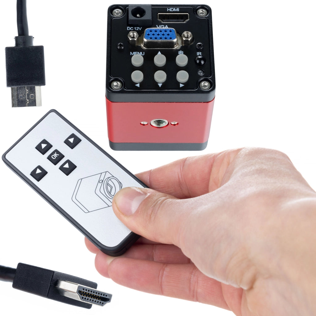 Mikroscopio Digitale Earth Pro MCEP-0.5X – Zoom 7-45x, Display 8" | Oculare 360°, Illuminatore 56 LED