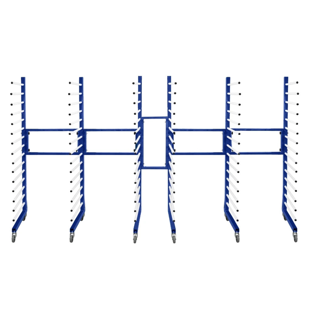 Carrello per Asciugatura Vernici a Spruzzo Combinato x 3 con 4 ruote resistenti 375 kg di capacità