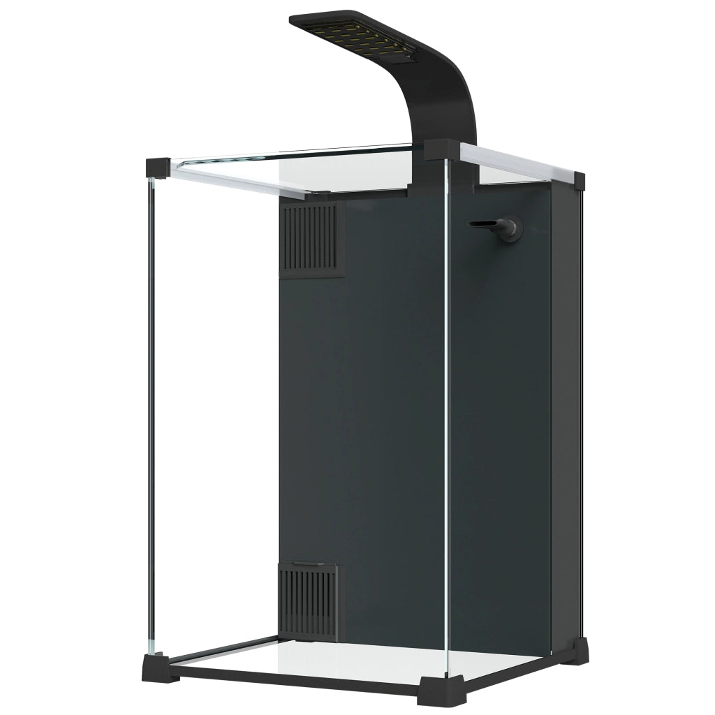 Acquario Nano 36L con Illuminazione LED e Sistema di Filtraggio ¨C Minimal ¨C 30x30x45.5 cm Nero