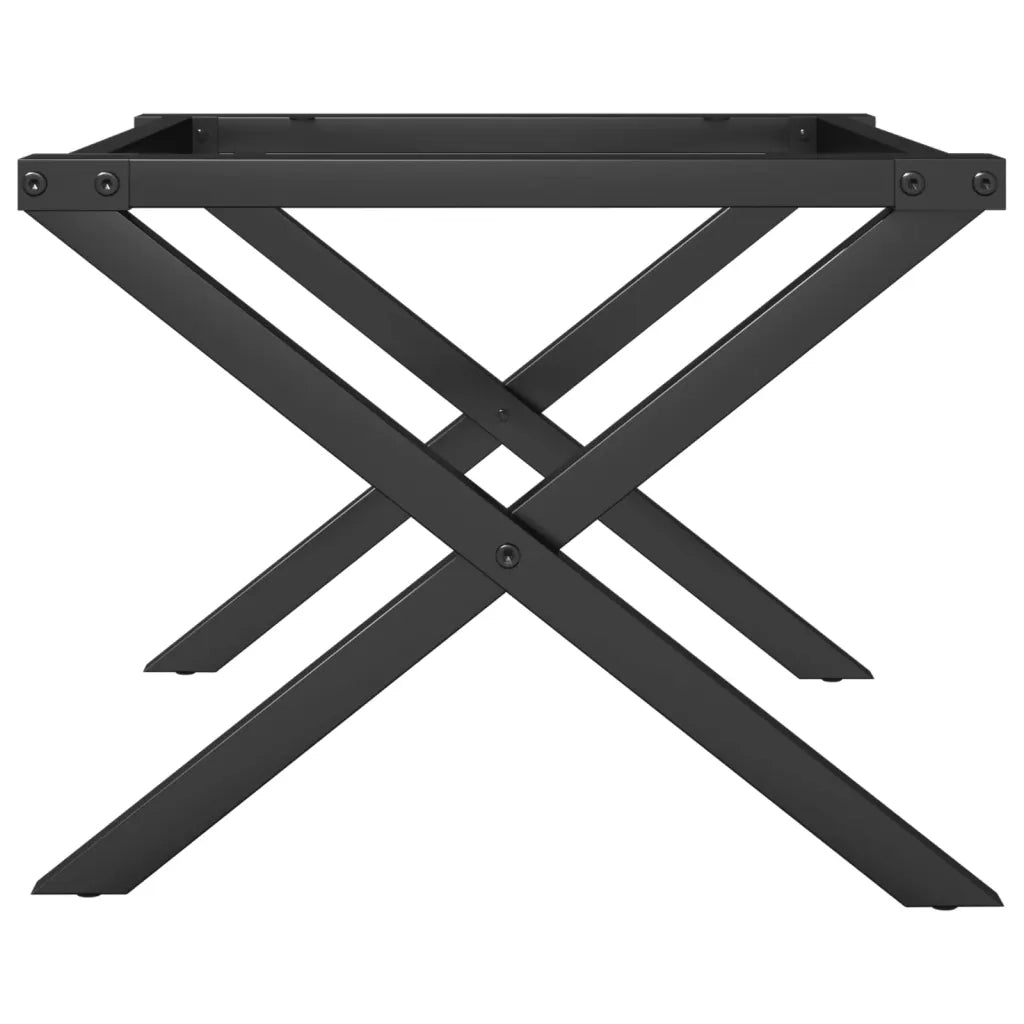 Telaio Gambe a X per Tavolino da Salotto 60x40x38 cm in Acciaio 357896