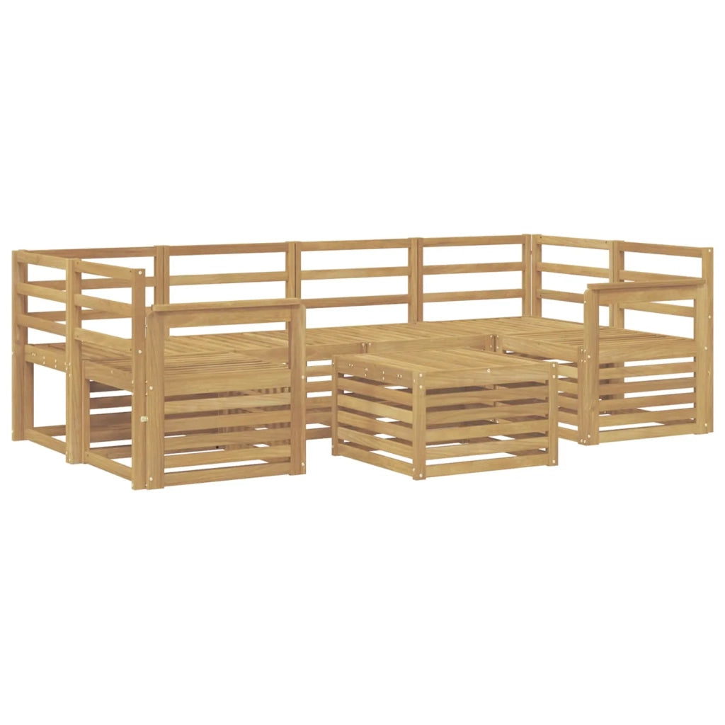 Set di divani da esterno 7 pcs Bianco Legno di Acacia Massello 3391459