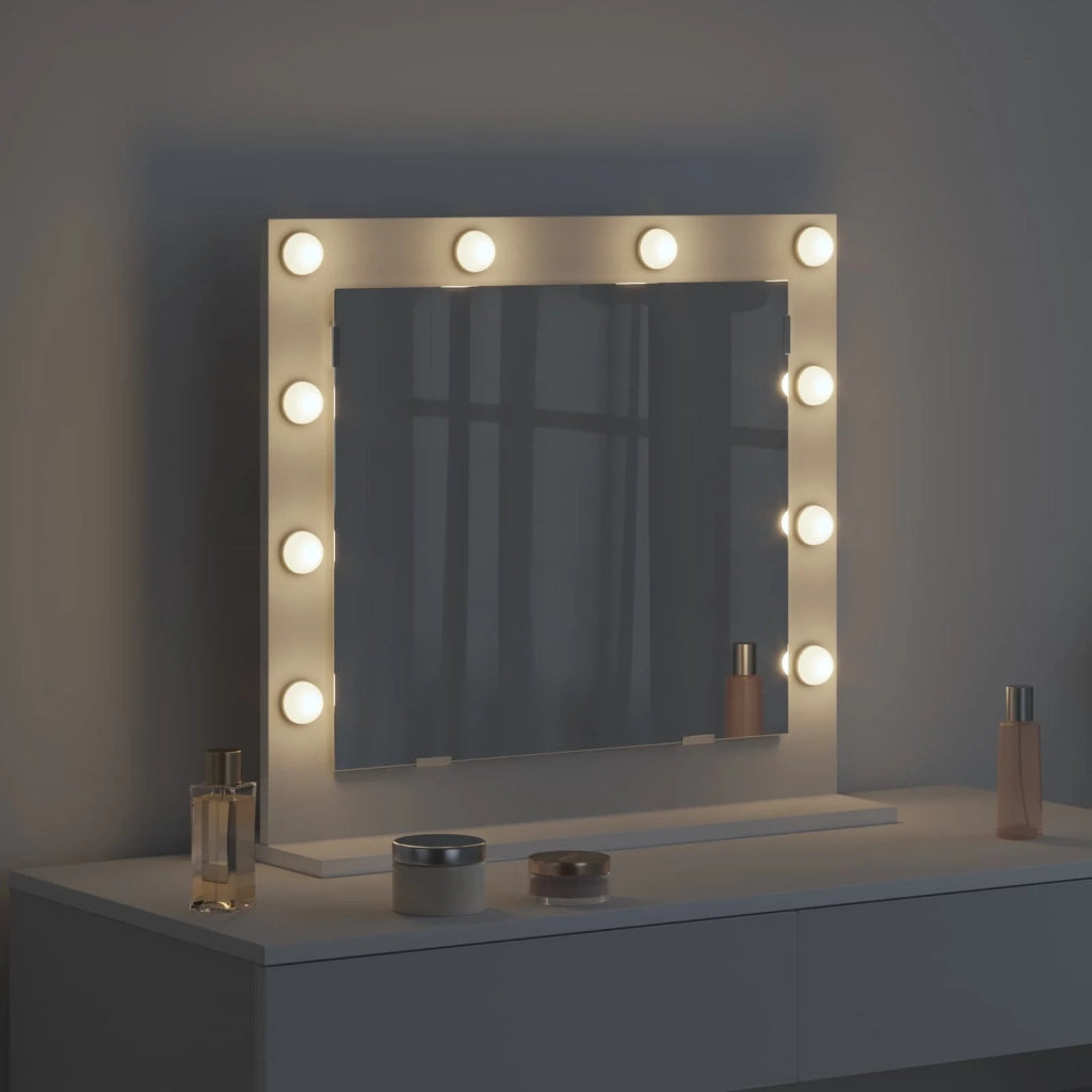 Specchio da Vanit¨¤ Rettangolare Bianco 60 x 55 x 18 cm