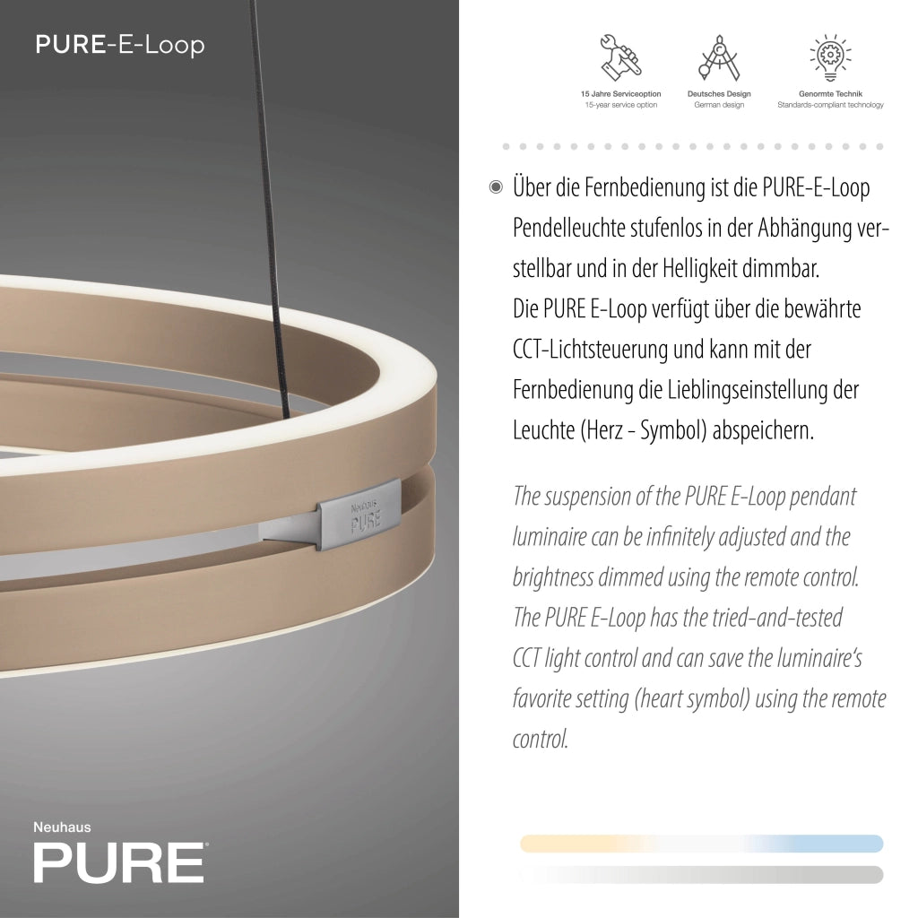 Sospensione anello ottone opaco LED 20W Paul Neuhaus
