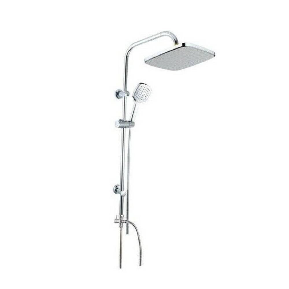 Trade Shop - Colonna Doccia Saliscendi Miscelatore Cromato Rubinetto Soffione Doccetta 59396 -