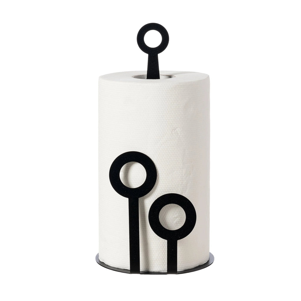 Porta rotoli da cucina Bollicine Nero