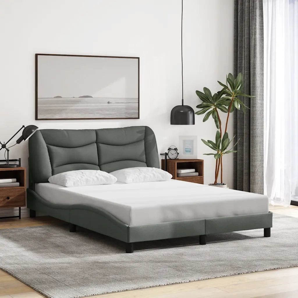 Giroletto senza Materasso Hvar Grigio Scuro 140x200 cm Tessuto