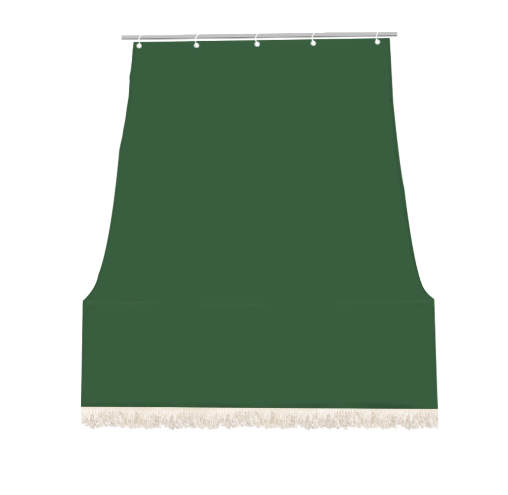 Tenda da sole tessuto resistente per balcone con anelli lavabile a caduta - Verde - 200x295 cm