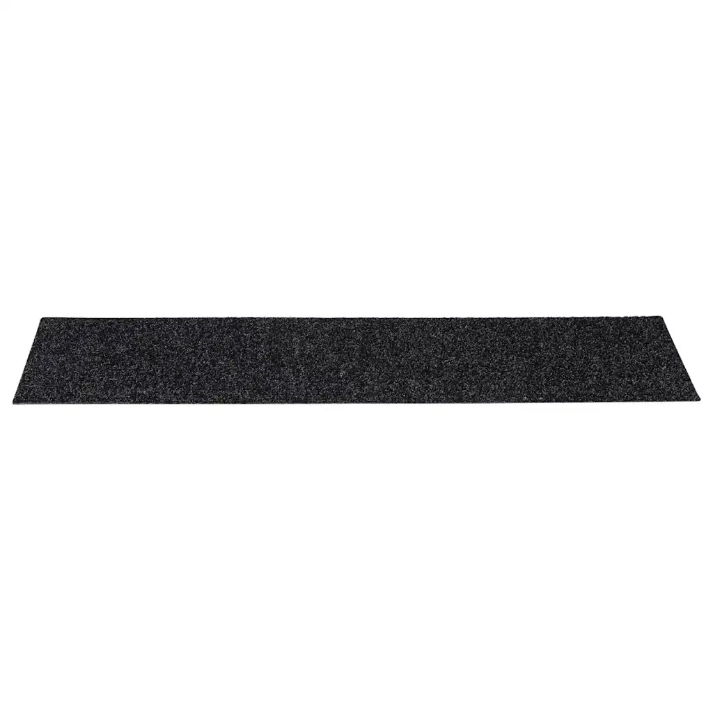 Tappetini per scale autoadesivi 30 pz 76x20 cm neri rettangolari 3365723