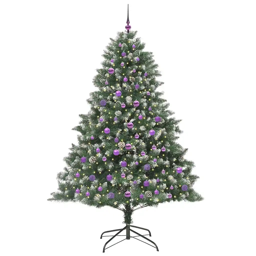 Albero di Natale Artificiale-Albero Natalizio con 300 LED Verde 210 cm 864837