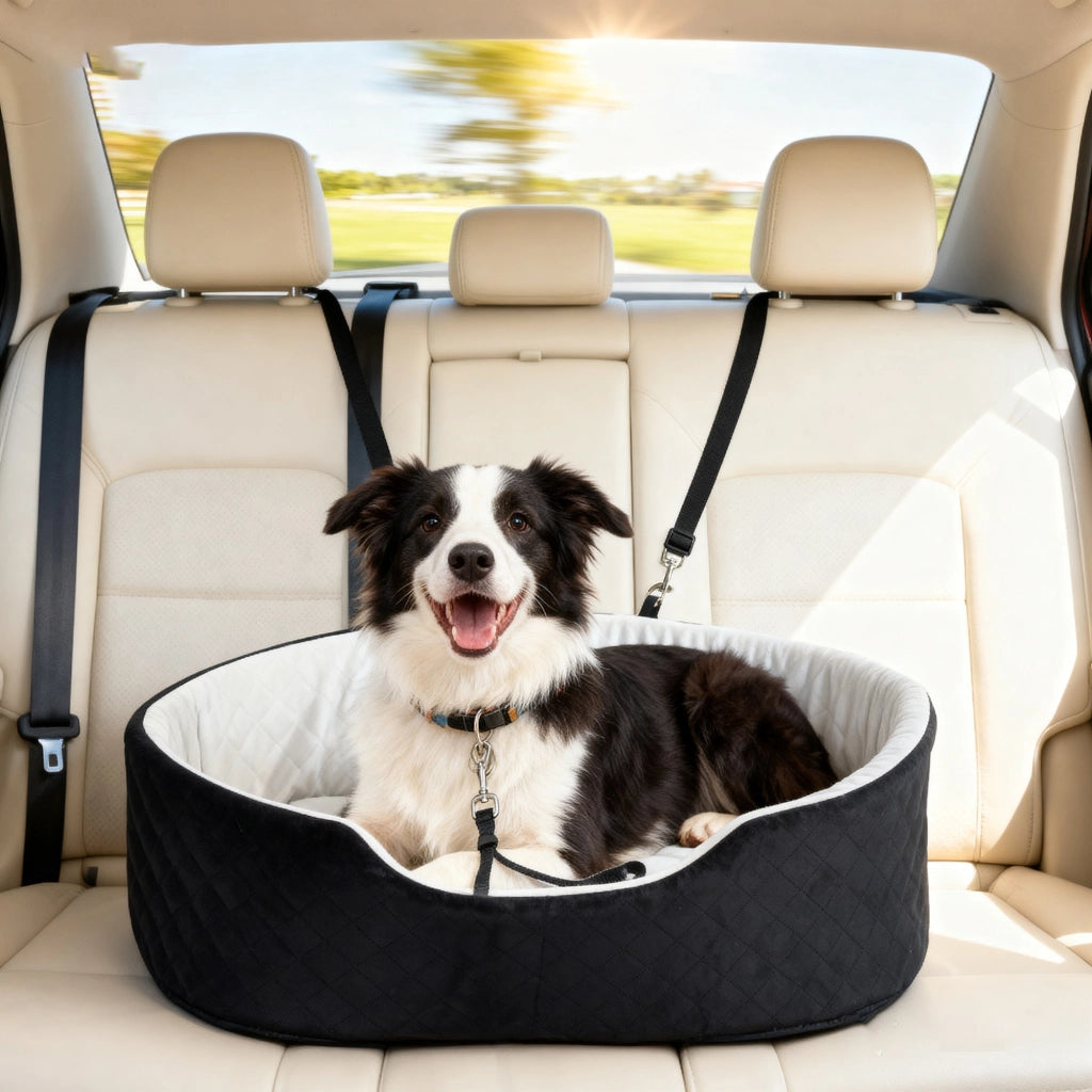 Cuscino per auto per cani ¨C zephmum ¨C nero 77x43x28 cm