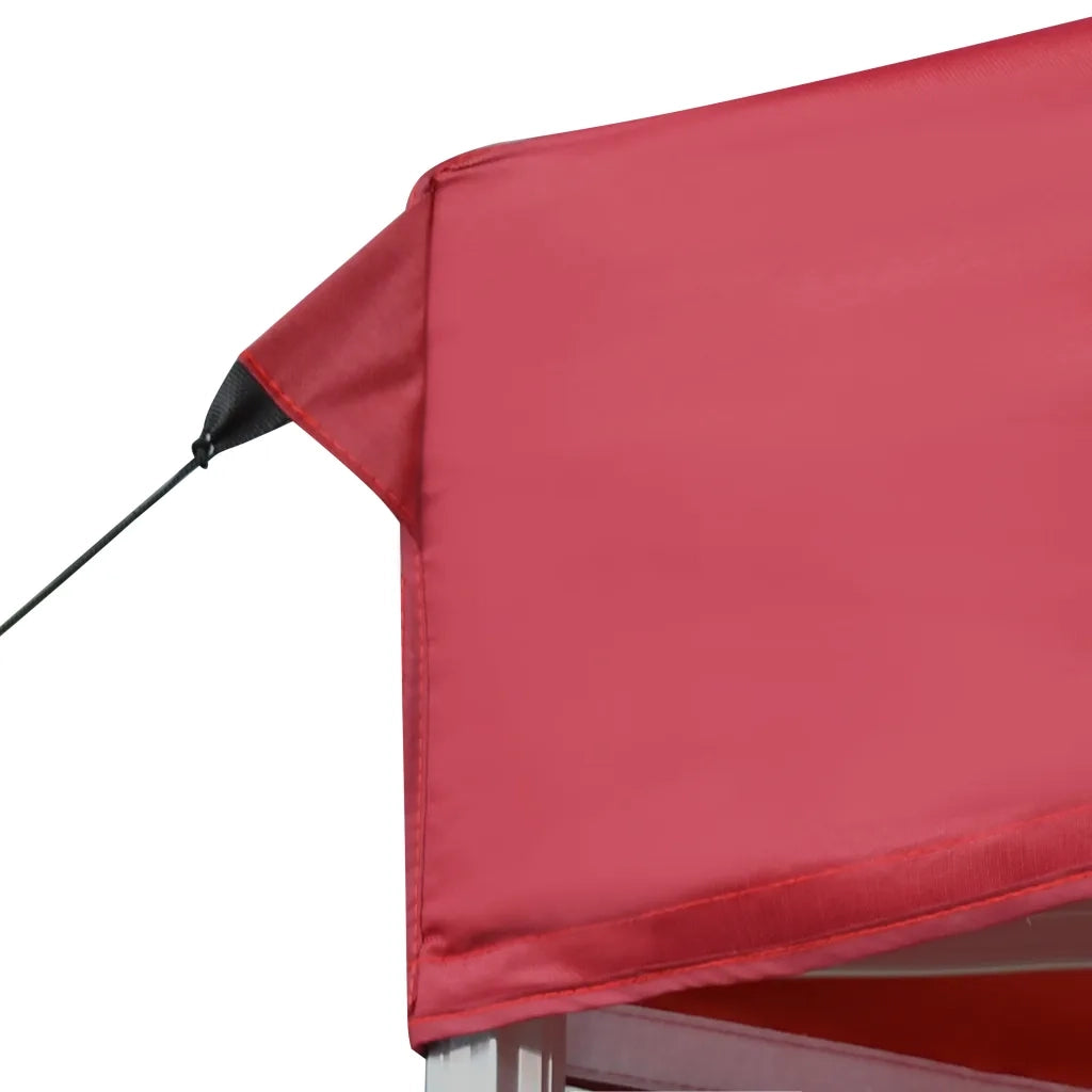 Gazebo | Pergolato Professionale Pieghevole in Alluminio 6x3 m Rosso Vino