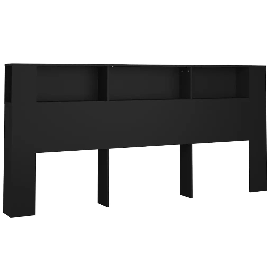 Testiera | Testata con Scomparti Nera 220x18,5x104,5 cm