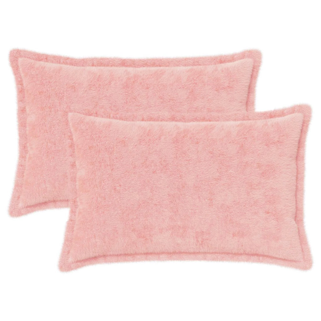 Federa 2 pz HOUTEN Rosa 50 x 75 cm Pelliccia di Coniglio Finta 919993