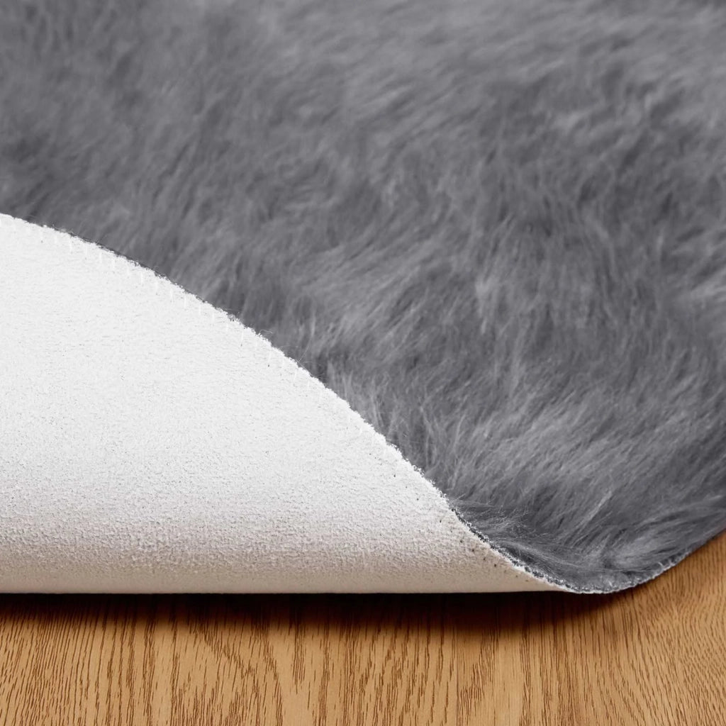 Tappeto in finta TAFALLA | Tappeto del soggiorno Antracite ? 80 cm Poliestere