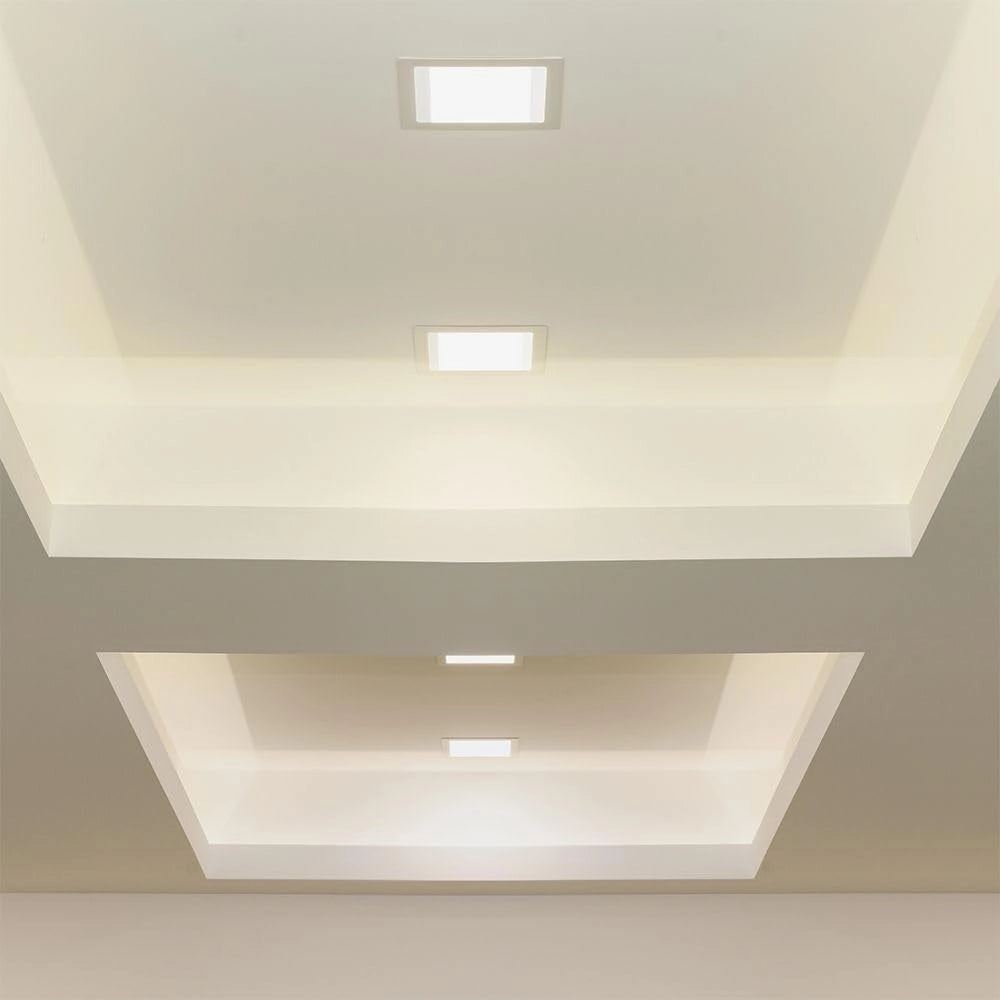 Optonica mini pannello a led backlit quadro slim 4500k colore bianco ip20 *** potenza 6w, confezione 1