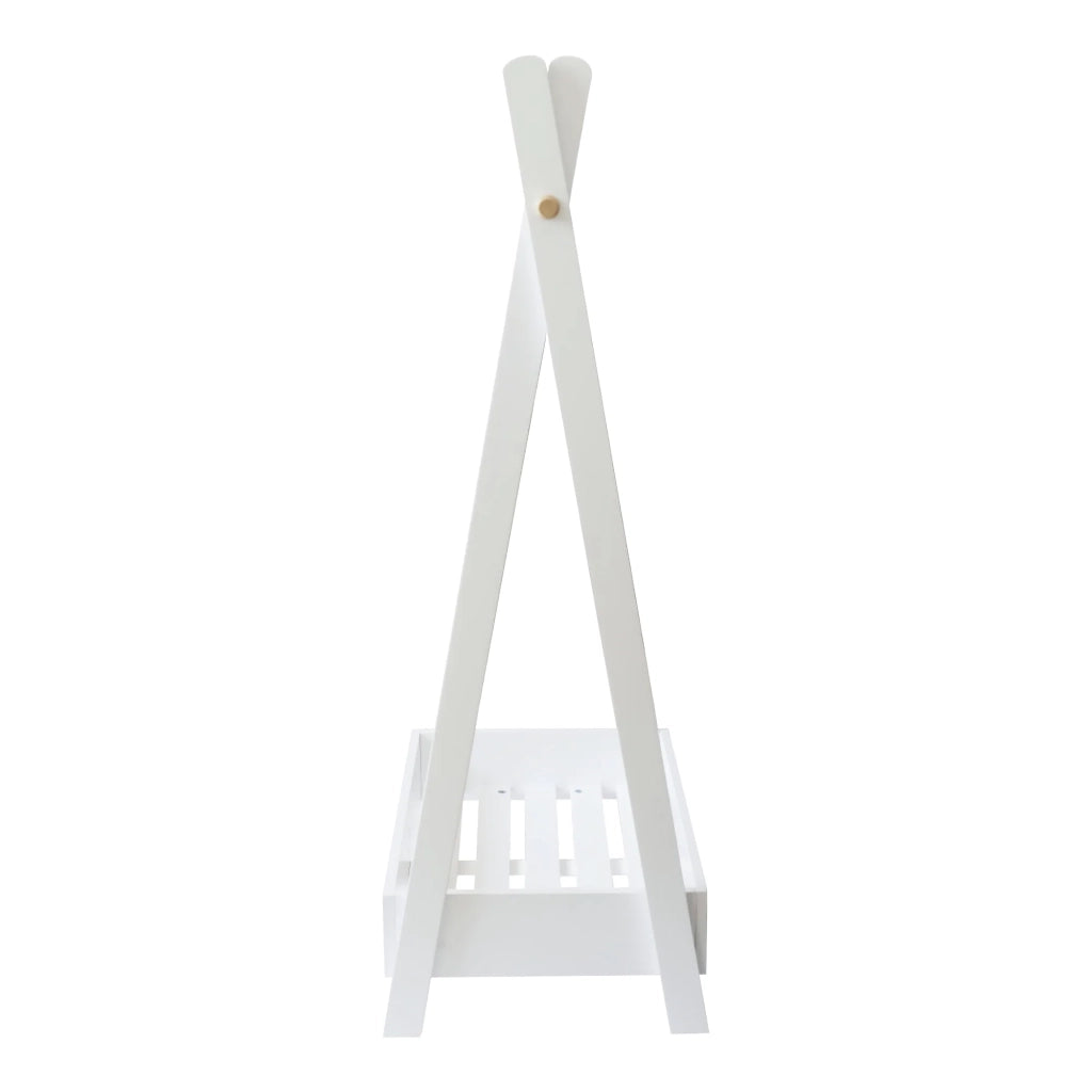 Armadio per bambini con vano portaoggetti 126 x 73 x 43 cm bianco 03_0008154