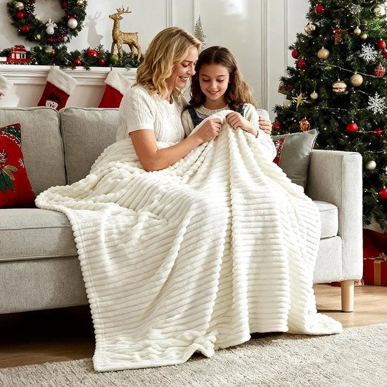 Coperta di Piumino 100 x 150 cm - Coperta di Felpa - Soffice e Calda - Microfibra - Coperta da Soggiorno - Ideale per il Divano