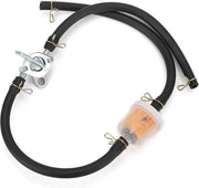 Tubo filtro inline 6 mm con valvola benzina - interruttore e valvola di chiusura - universale per ATV e motocross - filtro ad alta qualità e flessibile