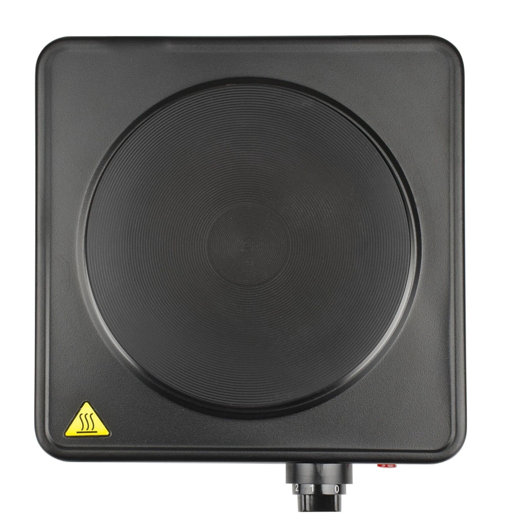 Girmi PE26 Fornello Elettrico Portatile 1 Piastra Ghisa 1500W 5 Livelli Temperatura colore Nero