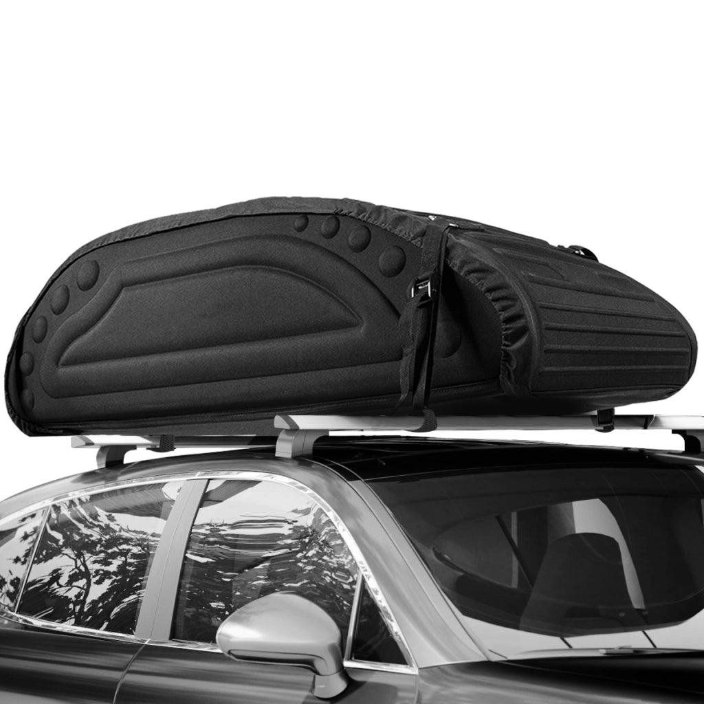 Portapacchi per auto senza griglie con capacit¨¤ di 400L, Contenitore morbido resistente all¡¯acqua con cinghie per SUV jeep Nero-Accessori per veicoli