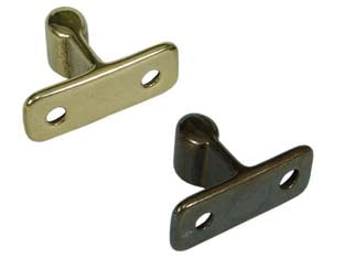 INCONTRO A LEGNO PER PINZA FERMAPORTA- - mm.35x23x14h. in ottone bronzato - 10 pezzi