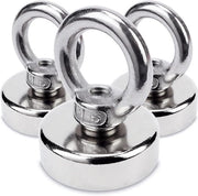 Oggetto Neodymium - molto forte - 3 pezzi - con contenitore in acciaio - Ø 25 x H 32 mm