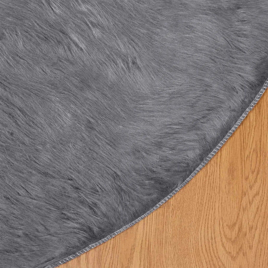 Tappeto in finta TAFALLA | Tappeto del soggiorno Antracite ? 80 cm Poliestere