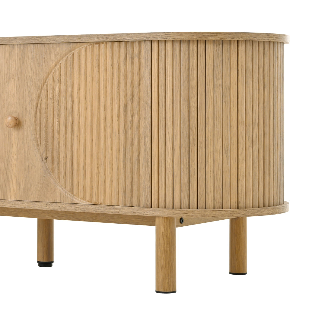 Cassettiera per TV Natural; in MDF; lunghezza 175 cm