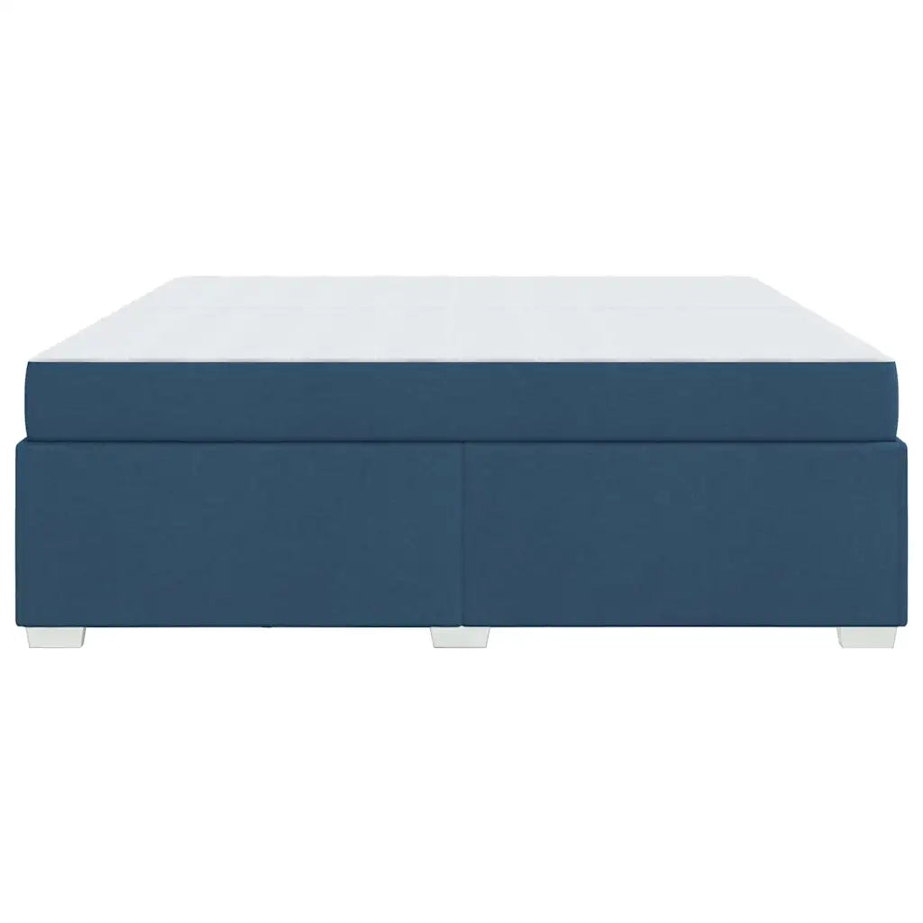 Struttura del letto con materasso Blu 200 x 200 cm Tessuto