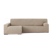 Copridivano Troya elastico penisola sinistra beige bracciolo lungo 250/310
