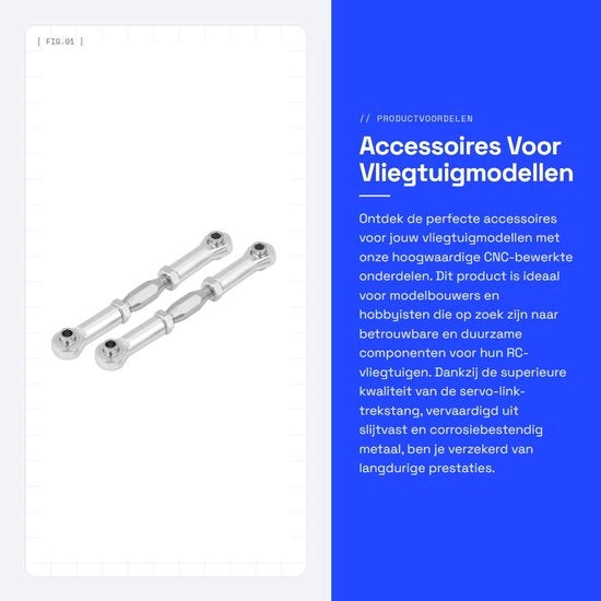 Accessori per Modelli di Aeroplani - Lavorazione CNC - Metallo di Alta Qualità - Resistenze alla Sfregio - Resistente alla Corrosione - Facile da Installare - Manettino di Controllo RC
