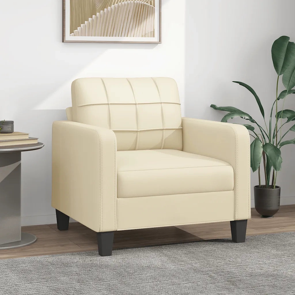 Poltrona | Sedia Relax Crema 60 cm in Similpelle