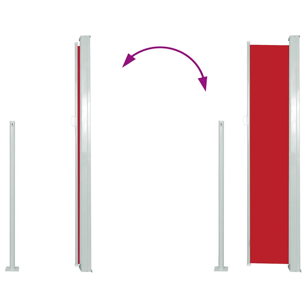 Tenda da Sole Laterale Retrattile 120 x 300 cm Rossa 45362