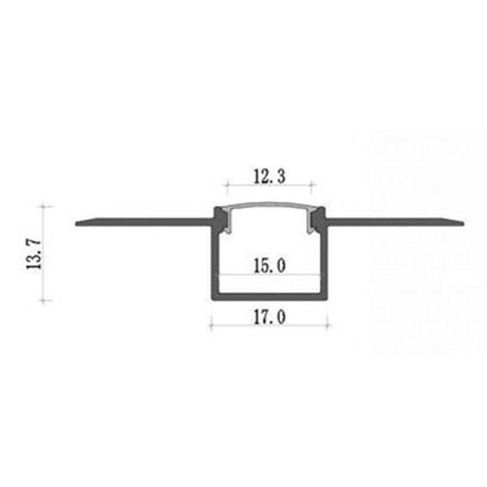 Trade Shop - 5pz Profilo In Alluminio Da Incasso Per Cartongesso Con Copertura Bianca Opaca 2mt Al-31-s -