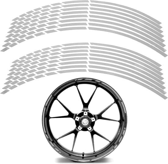 Set di Strisce di Protezione per Gomme Riflettenti Completo - Blu/Argento