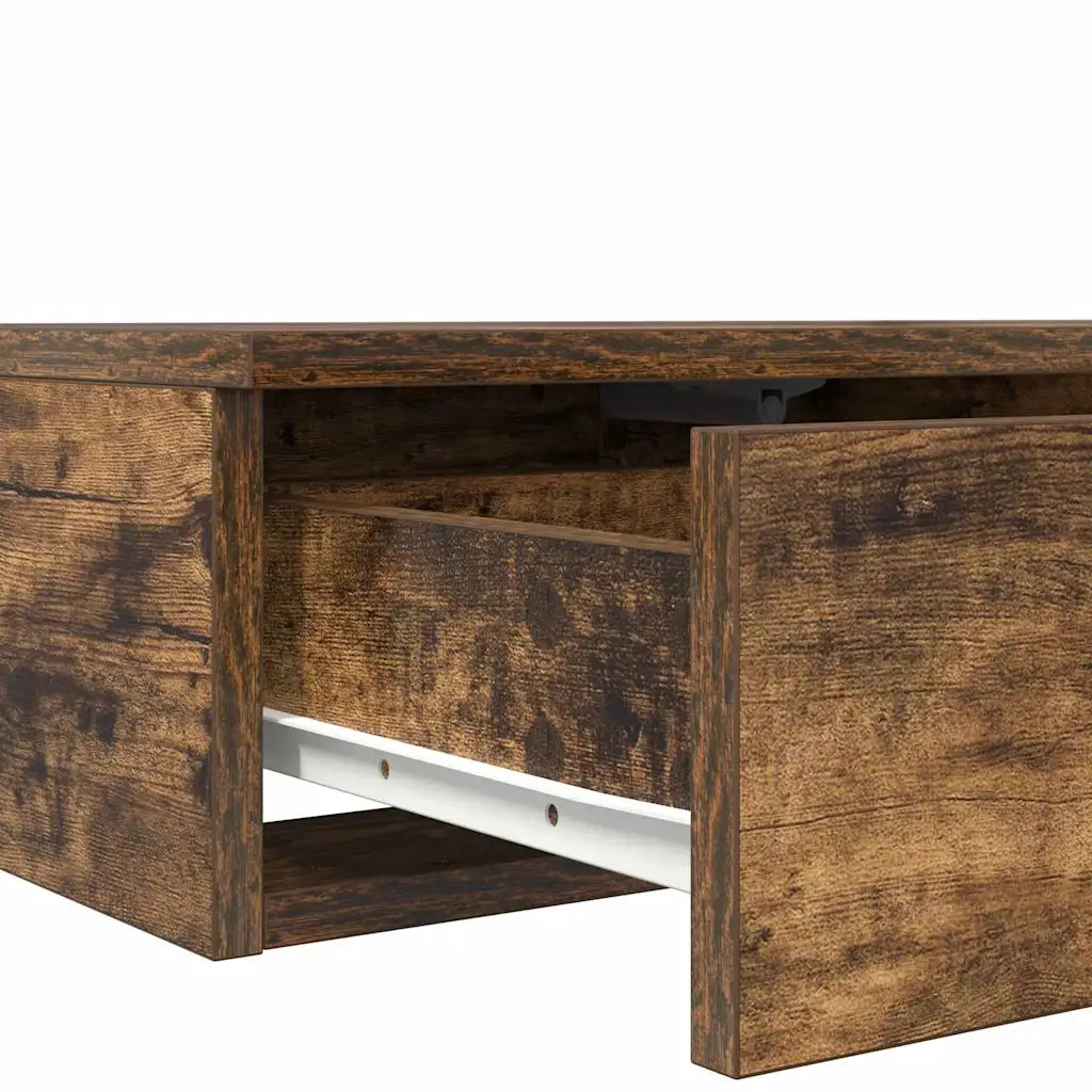Cassetti per letto | Comodino | Armadio da Notte | Mobiletto da notte Rovere fum¨¦ 150 x 36,5 x 16,5 cm