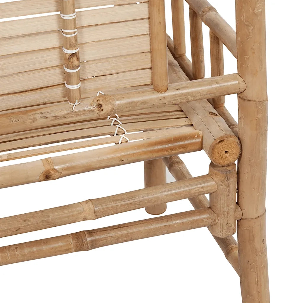 Panca da Giardino con Cuscino 120 cm in Bambù 3063876