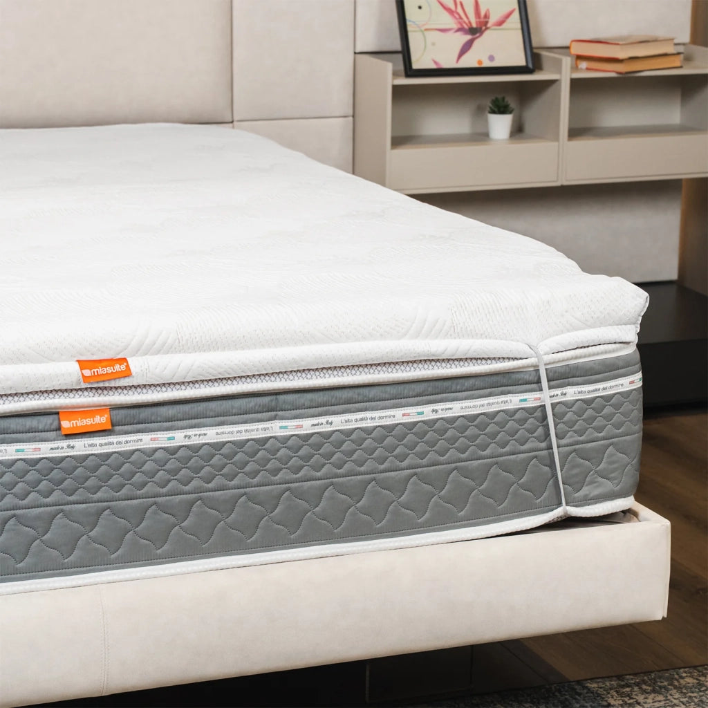 Topper Singolo Memory Foam 85x190 - alto 5 cm, a portanza differenziata, sfoderabile | Correttore H5