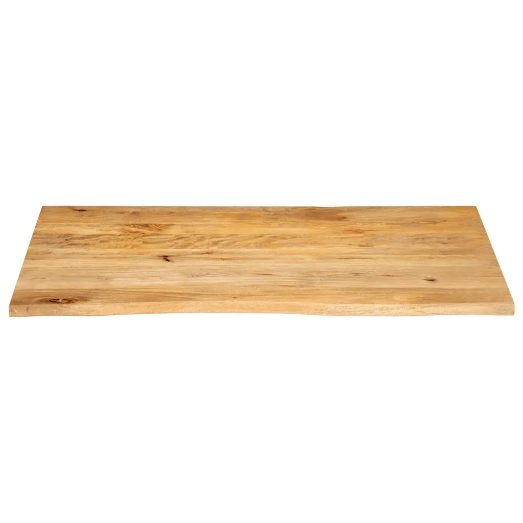 Piano Tavolo Bordi Vivi 120x60x2,5 cm Legno Massello di Mango 370456